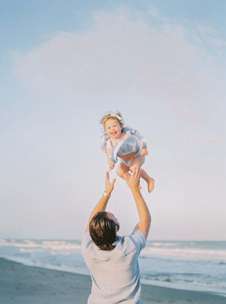 A light filled family beach session by Orlando lifestyle photographer. 