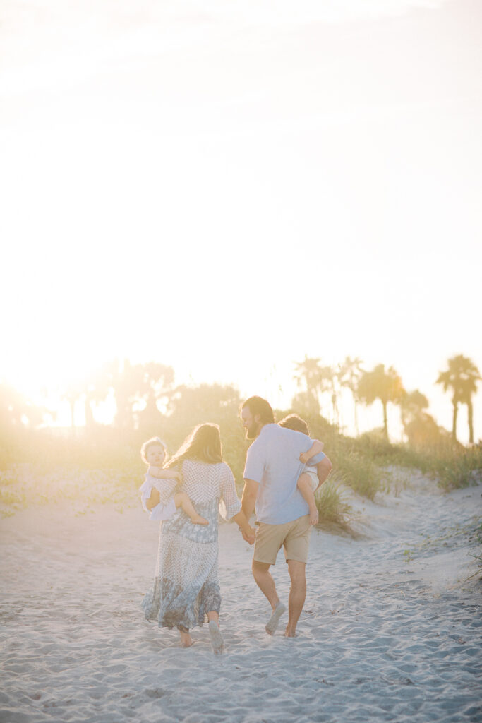 A light filled family beach session by Orlando lifestyle photographer. 