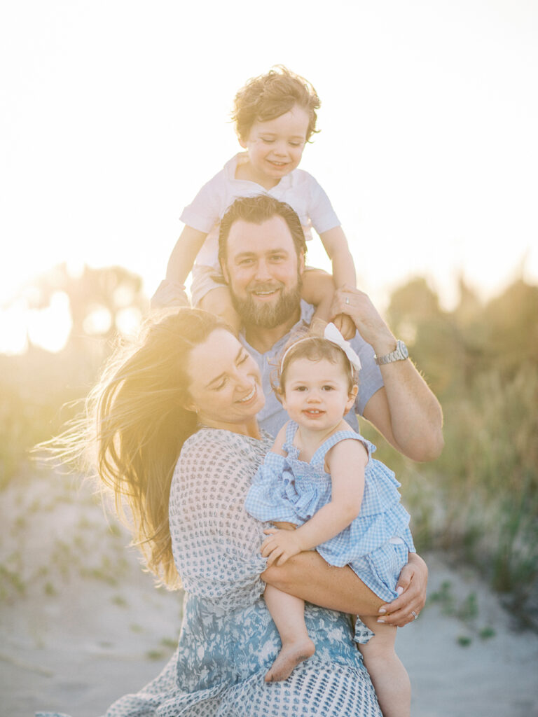 A sun soaked family beach session by Orlando lifestyle photographer. 