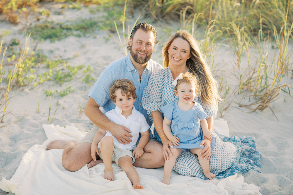 A sun soaked family beach session by Orlando lifestyle photographer. 