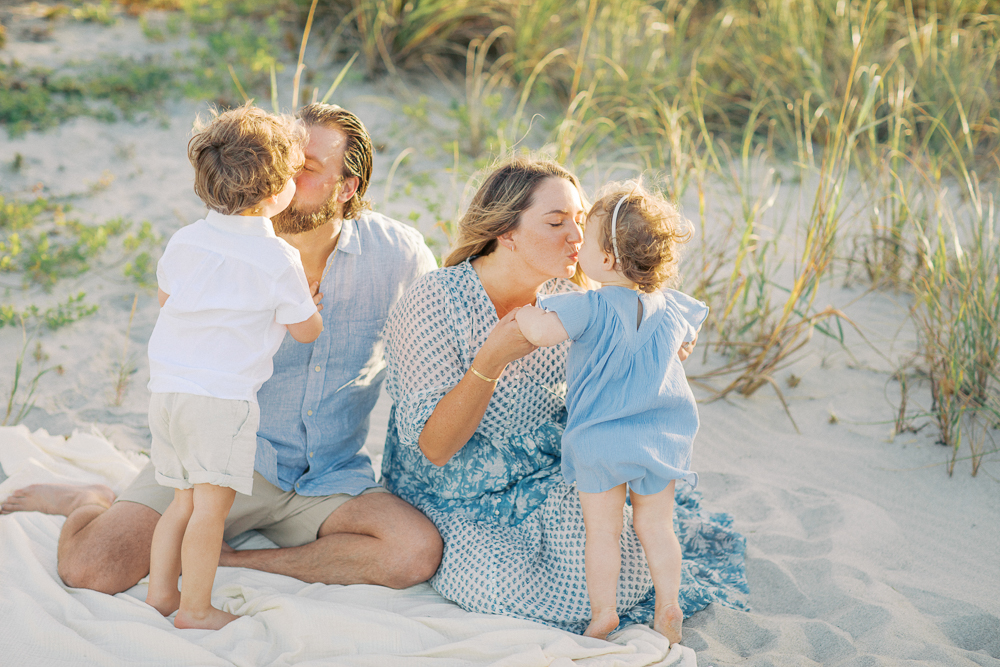 A sun soaked family beach session by Orlando lifestyle photographer. 