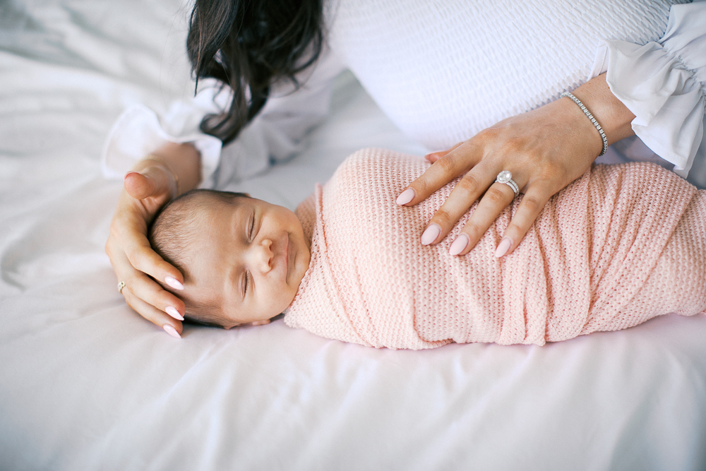 New baby with her mother by Orlando Newborn Photographer