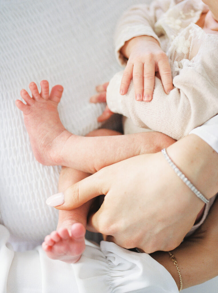 Sweet baby details by Orlando newborn photographer.