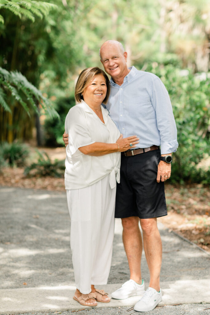 Grandparents at an extended family photoshoot with Orlando family photographer.