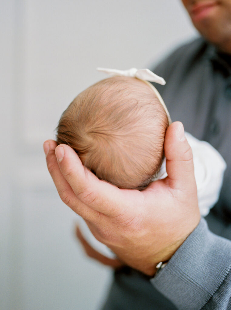 Orlando, FL lifestyle newborn photography featuring baby details. 
