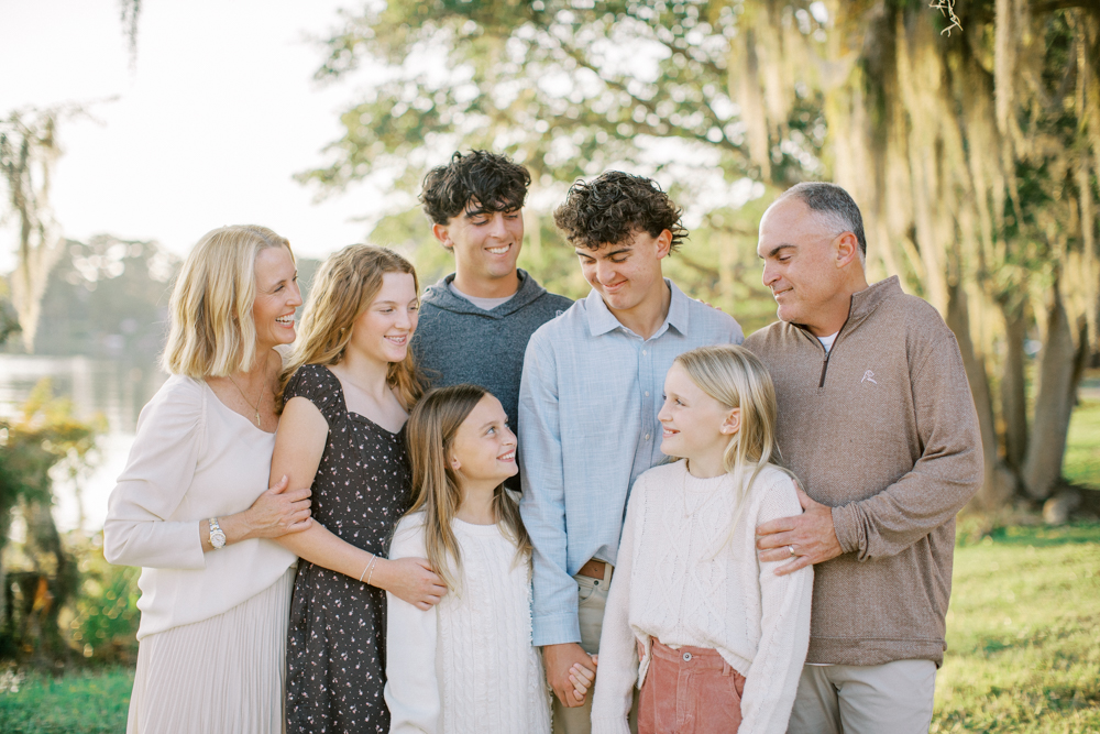 Carefully styled family outfits for a photo session, showcasing an organized travel preparation.