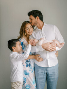 In-home newborn session by Orlando newborn photographer. 