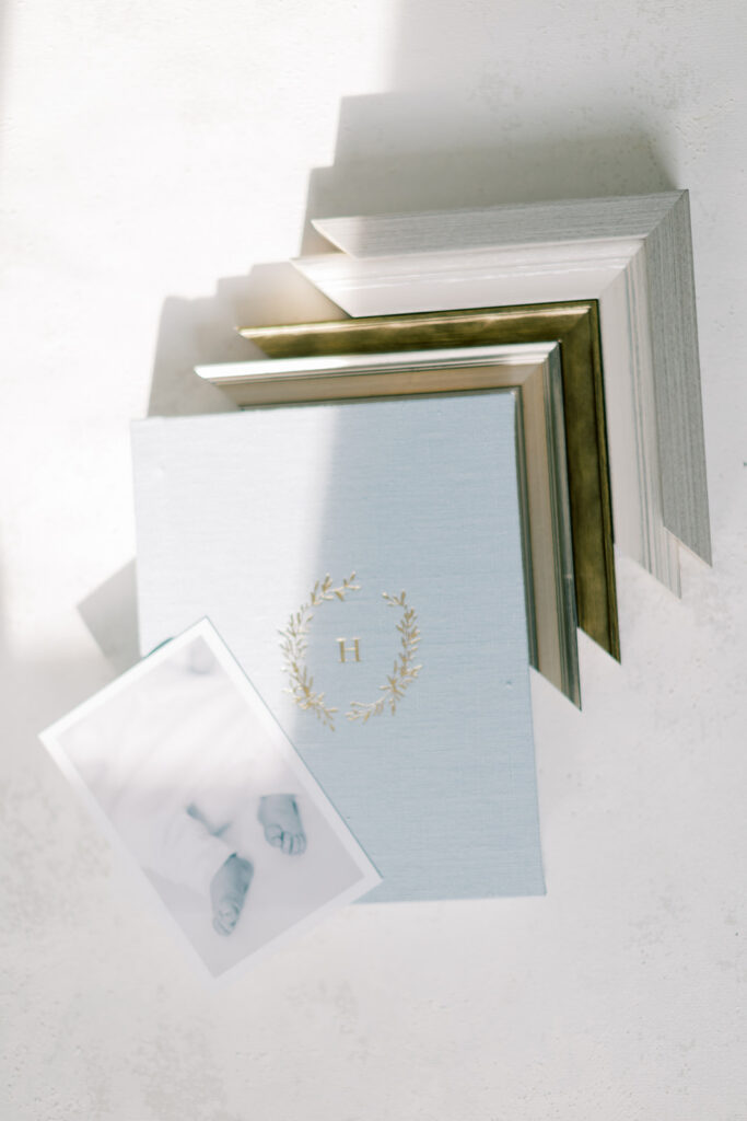 Custom options for heirloom artwork by Orlando newborn photographer.