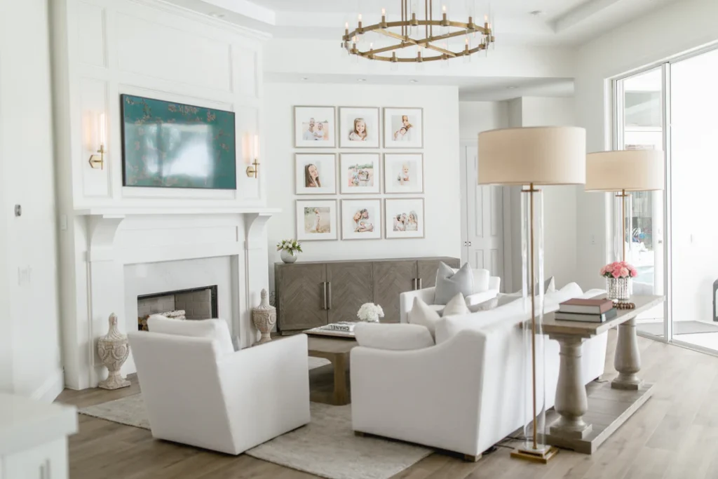 Custom gallery wall by Orlando family photographer.