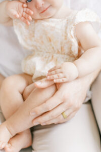 Sweet baby details documented at a 1yr session at home in Orlando, FL.