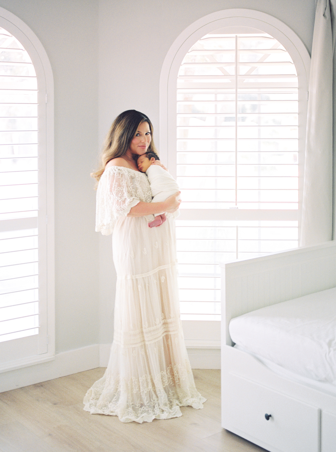 Light and airy in home newborn session in Orlando, FL.