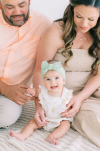 Six-month baby milestone photography session, lifestyle photographer Winter Park FL, Rooted Love Photography.