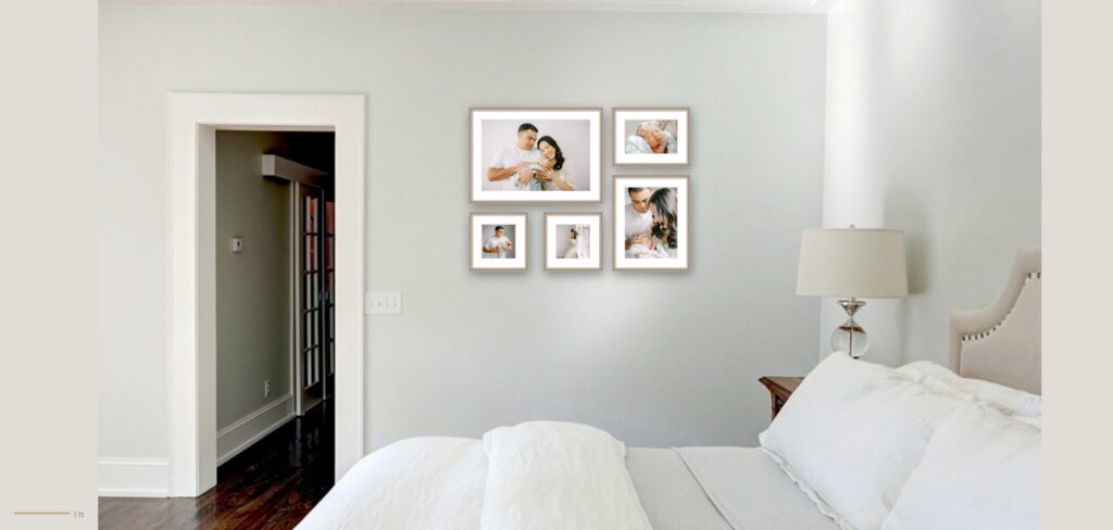 Custom gallery wall designs by Rooted Love Photography in Orlando, FL.